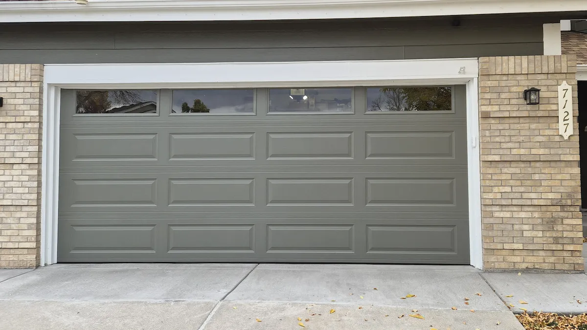 Garage door installation on brick home in Thornton, CO — Swain Garage Doors